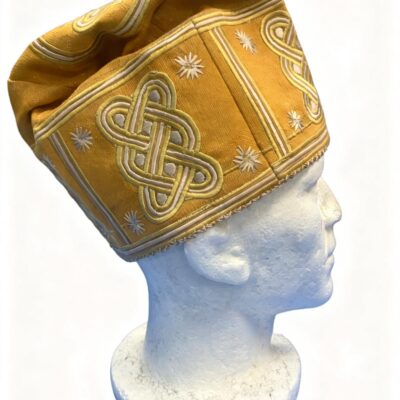 Golden Yellow Aso-oke Cap