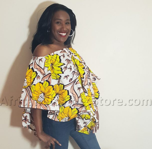 Dainty Off Shoulder Wax Top | African Clothes Store