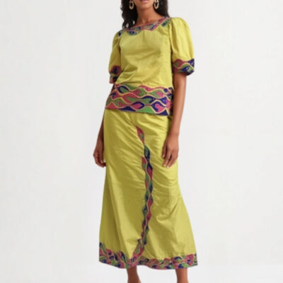 Skirt and Blouse - Brocade