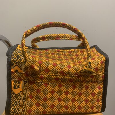 Golden Kente Pattern Tote Bag