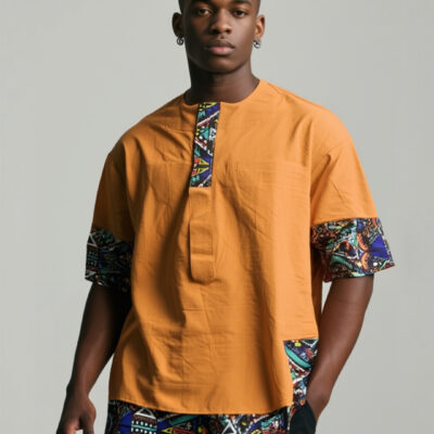 Sunset Ankara Trim Shirt