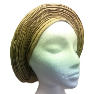 Ready Made African Head Tie (Auto Gele - Gold)