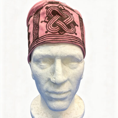 Sweet Pink with Black Aso-oke Hat