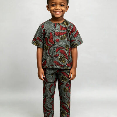 Cool Ankara Two-Piece Suit for Boys – Ages 2–3