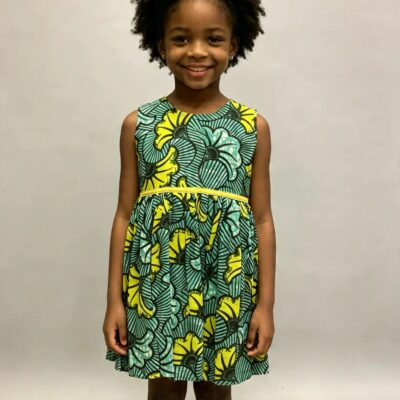 Smart Ankara Dress – Ages 3–4