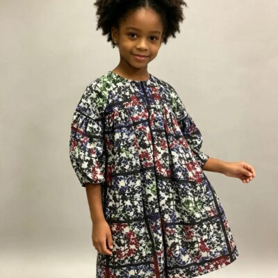 Girls’ Beautiful Printed Ankara Dress – Ages 3–4
