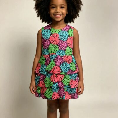 Girls’ Ankara Dress – Ages 4–6
